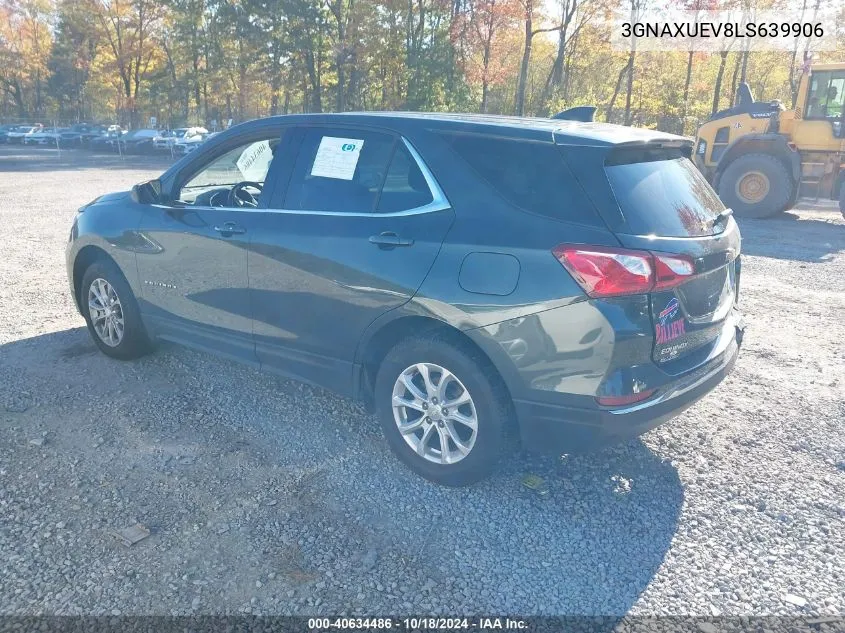 2020 Chevrolet Equinox Awd Lt 1.5L Turbo VIN: 3GNAXUEV8LS639906 Lot: 40634486