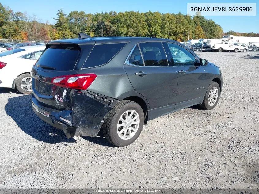 2020 Chevrolet Equinox Awd Lt 1.5L Turbo VIN: 3GNAXUEV8LS639906 Lot: 40634486