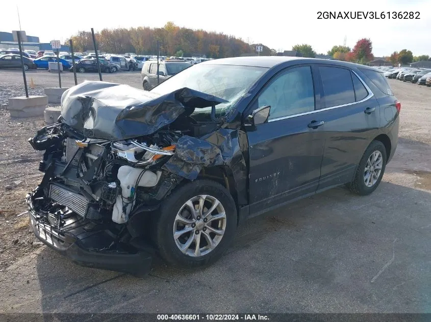 2020 Chevrolet Equinox Awd Lt 1.5L Turbo VIN: 2GNAXUEV3L6136282 Lot: 40636601