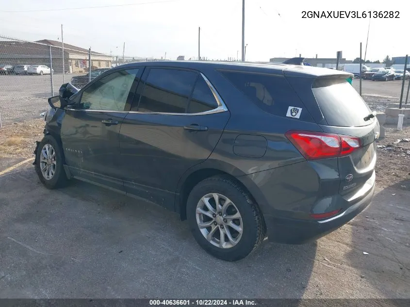 2020 Chevrolet Equinox Awd Lt 1.5L Turbo VIN: 2GNAXUEV3L6136282 Lot: 40636601