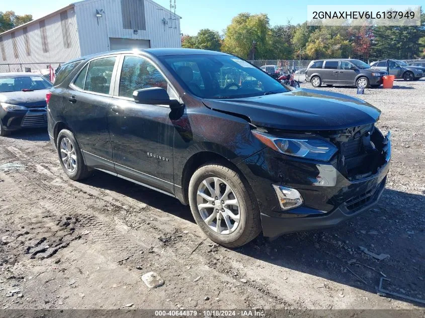 2020 Chevrolet Equinox Fwd Ls VIN: 2GNAXHEV6L6137949 Lot: 40644879