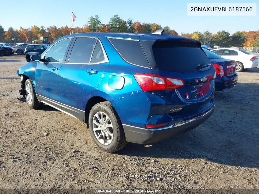 2020 Chevrolet Equinox Awd Lt 1.5L Turbo VIN: 2GNAXUEV8L6187566 Lot: 40645840