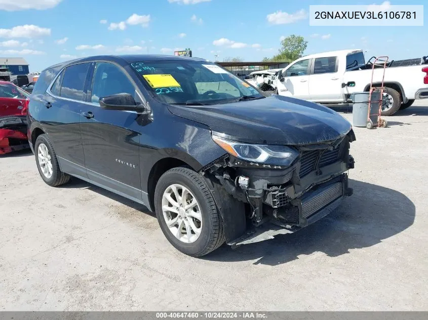 2020 Chevrolet Equinox Awd Lt 1.5L Turbo VIN: 2GNAXUEV3L6106781 Lot: 40647460