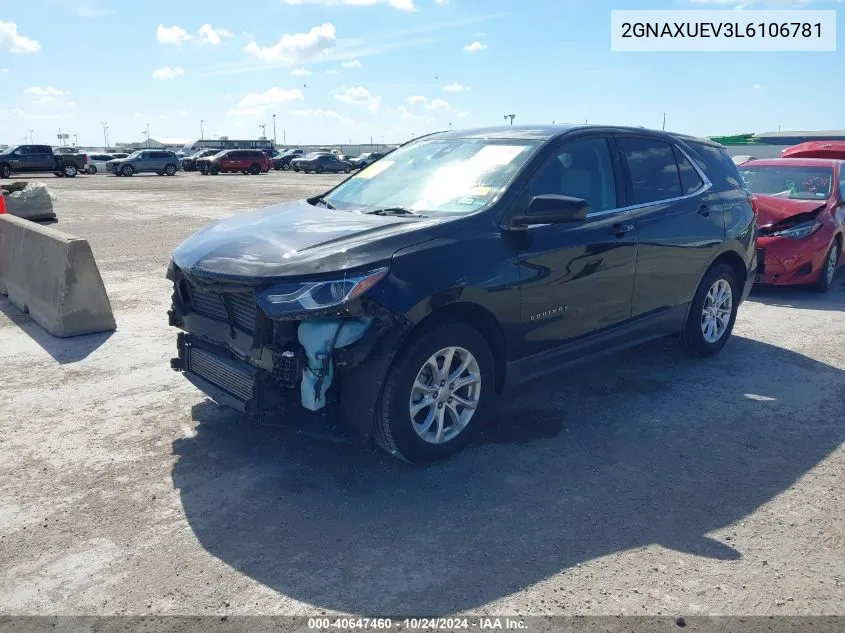 2020 Chevrolet Equinox Awd Lt 1.5L Turbo VIN: 2GNAXUEV3L6106781 Lot: 40647460