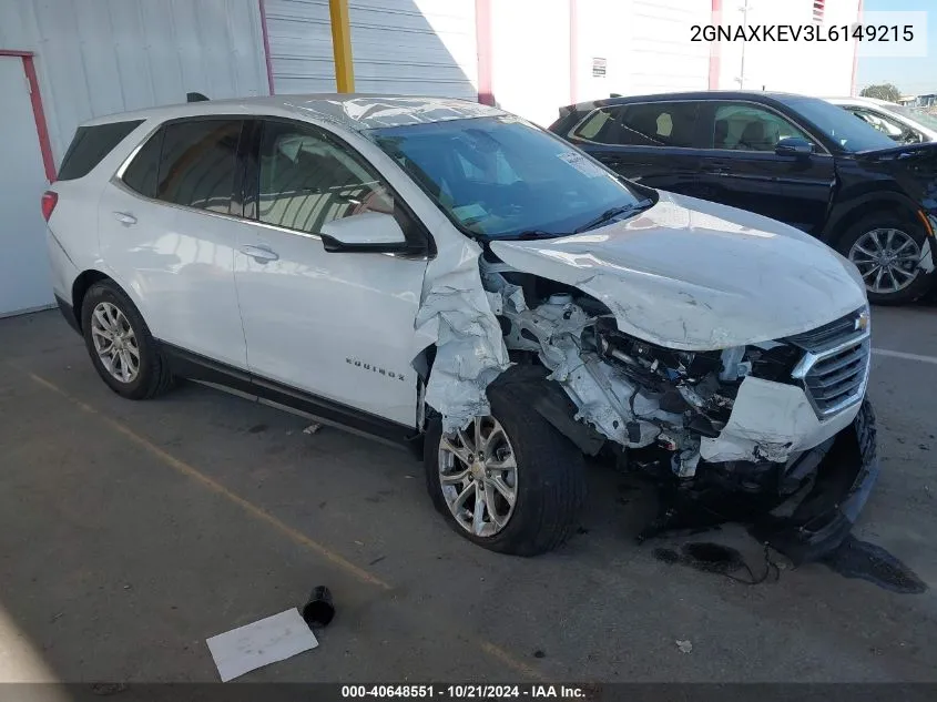 2020 Chevrolet Equinox Lt VIN: 2GNAXKEV3L6149215 Lot: 40648551