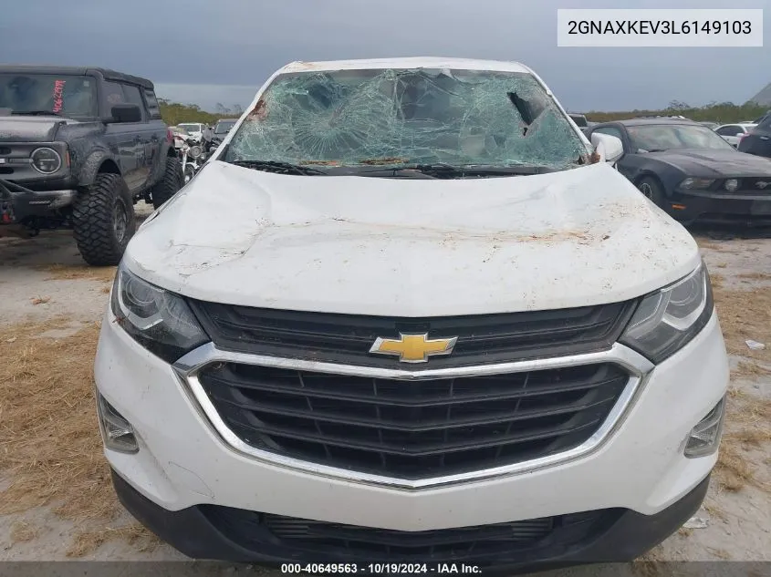 2020 Chevrolet Equinox Fwd Lt 1.5L Turbo VIN: 2GNAXKEV3L6149103 Lot: 40649563