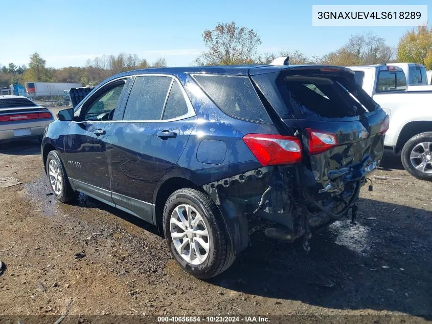 2020 Chevrolet Equinox Awd Lt 1.5L Turbo VIN: 3GNAXUEV4LS618289 Lot: 40656654