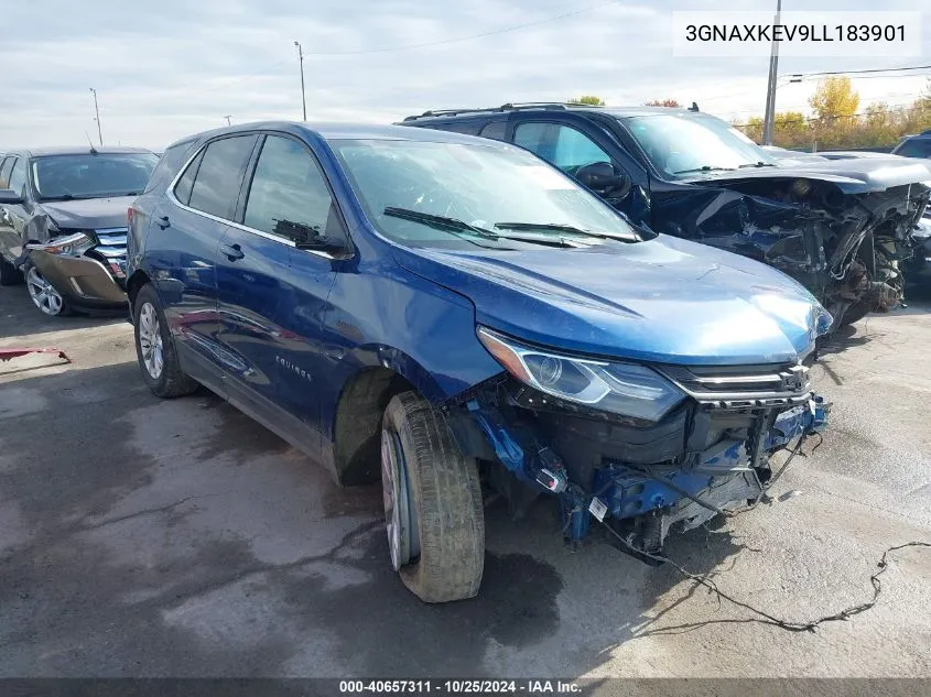 2020 Chevrolet Equinox Fwd Lt 1.5L Turbo VIN: 3GNAXKEV9LL183901 Lot: 40657311