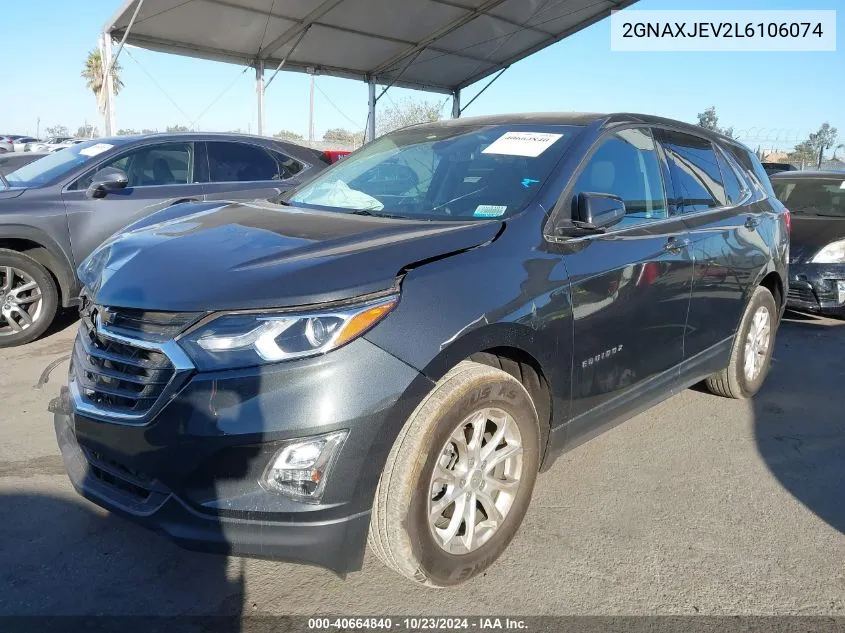 2020 Chevrolet Equinox Fwd 2Fl VIN: 2GNAXJEV2L6106074 Lot: 40664840