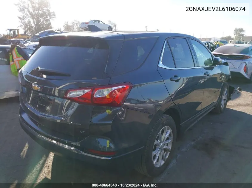 2020 Chevrolet Equinox Fwd 2Fl VIN: 2GNAXJEV2L6106074 Lot: 40664840