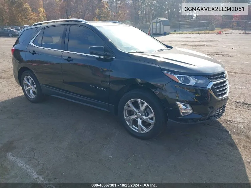 3GNAXVEX2LL342051 2020 Chevrolet Equinox Awd Lt 2.0L Turbo