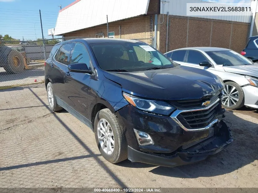 2020 Chevrolet Equinox Fwd Lt 1.5L Turbo VIN: 3GNAXKEV2LS683811 Lot: 40668400