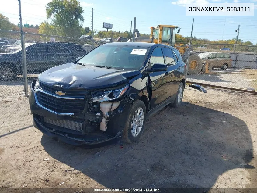 2020 Chevrolet Equinox Fwd Lt 1.5L Turbo VIN: 3GNAXKEV2LS683811 Lot: 40668400