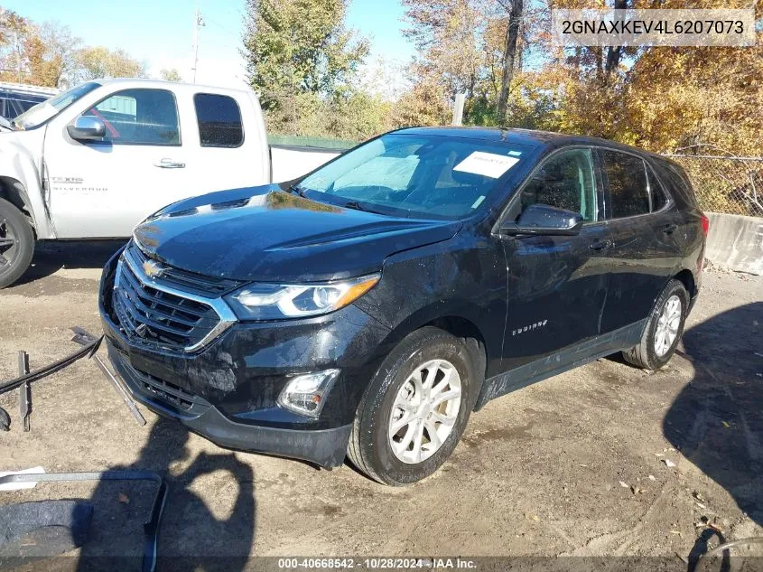 2020 Chevrolet Equinox Fwd Lt 1.5L Turbo VIN: 2GNAXKEV4L6207073 Lot: 40668542