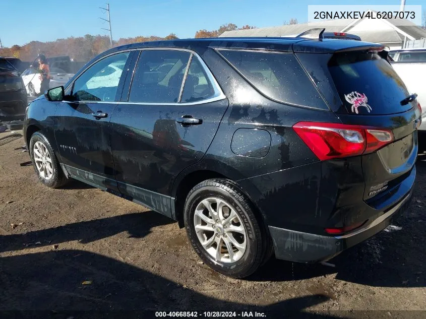 2020 Chevrolet Equinox Fwd Lt 1.5L Turbo VIN: 2GNAXKEV4L6207073 Lot: 40668542