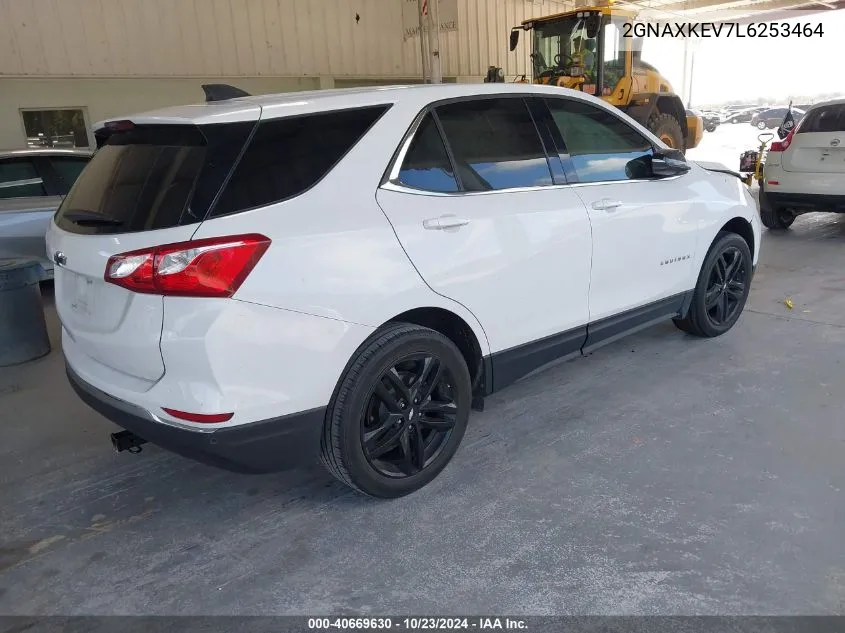 2020 Chevrolet Equinox Fwd Lt 1.5L Turbo VIN: 2GNAXKEV7L6253464 Lot: 40669630