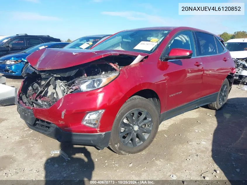 2020 Chevrolet Equinox Awd Lt 1.5L Turbo VIN: 2GNAXUEV4L6120852 Lot: 40670773