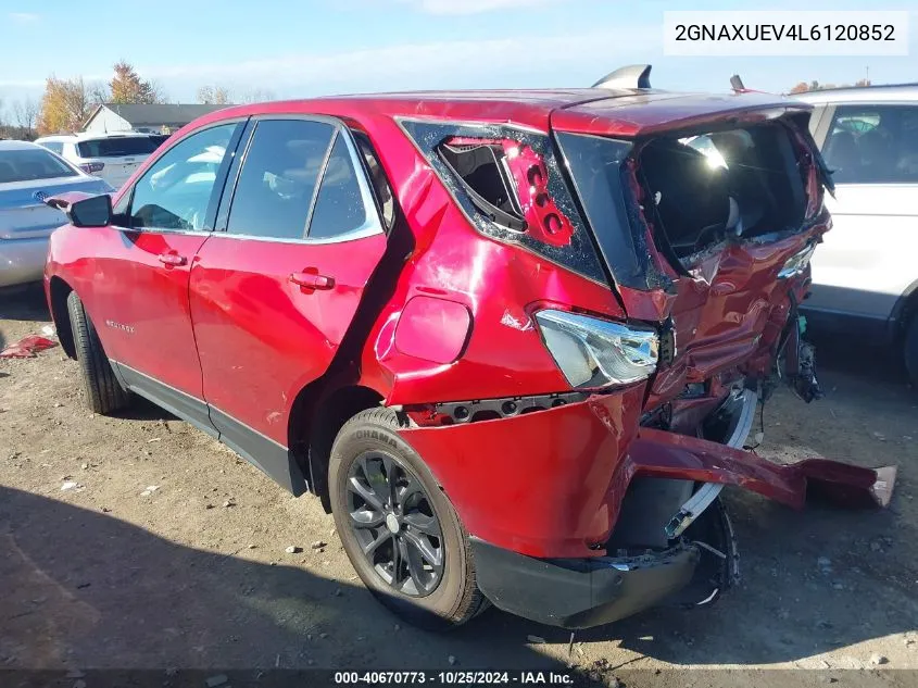 2020 Chevrolet Equinox Awd Lt 1.5L Turbo VIN: 2GNAXUEV4L6120852 Lot: 40670773