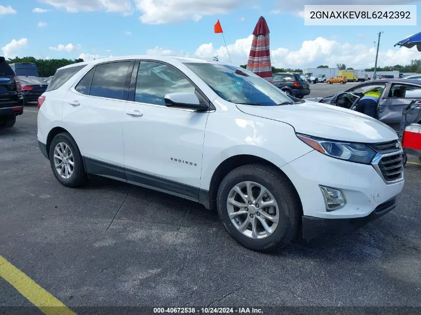 2020 Chevrolet Equinox Fwd Lt 1.5L Turbo VIN: 2GNAXKEV8L6242392 Lot: 40672538