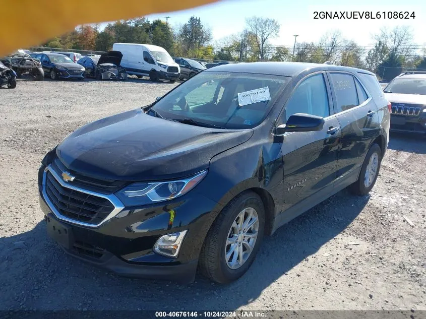 2020 Chevrolet Equinox Awd Lt 1.5L Turbo VIN: 2GNAXUEV8L6108624 Lot: 40676146