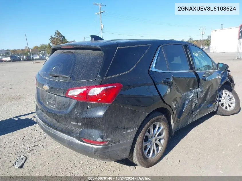 2020 Chevrolet Equinox Awd Lt 1.5L Turbo VIN: 2GNAXUEV8L6108624 Lot: 40676146