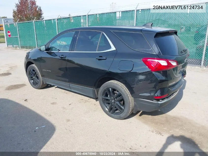 2020 Chevrolet Equinox Awd Lt 1.5L Turbo VIN: 2GNAXUEV7L6124734 Lot: 40678940