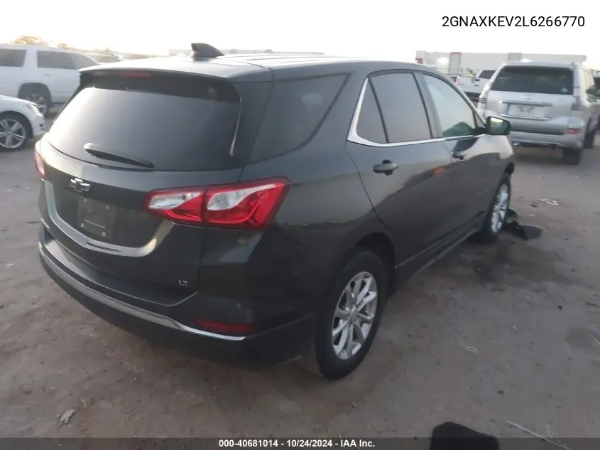 2020 Chevrolet Equinox Fwd Lt 1.5L Turbo VIN: 2GNAXKEV2L6266770 Lot: 40681014