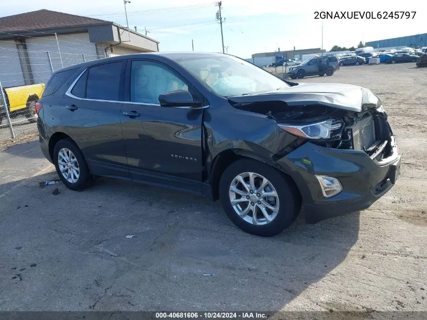 2020 Chevrolet Equinox Awd Lt 1.5L Turbo VIN: 2GNAXUEV0L6245797 Lot: 40681606