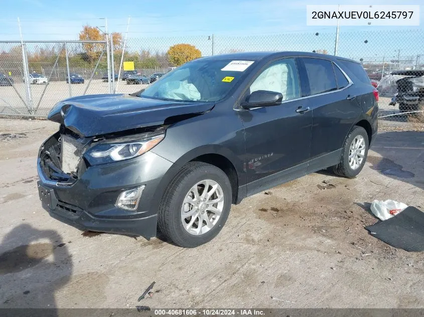 2020 Chevrolet Equinox Awd Lt 1.5L Turbo VIN: 2GNAXUEV0L6245797 Lot: 40681606