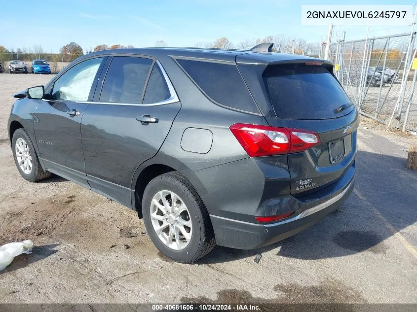 2020 Chevrolet Equinox Awd Lt 1.5L Turbo VIN: 2GNAXUEV0L6245797 Lot: 40681606