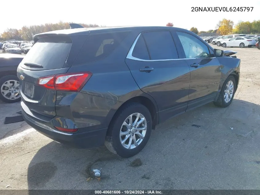 2020 Chevrolet Equinox Awd Lt 1.5L Turbo VIN: 2GNAXUEV0L6245797 Lot: 40681606