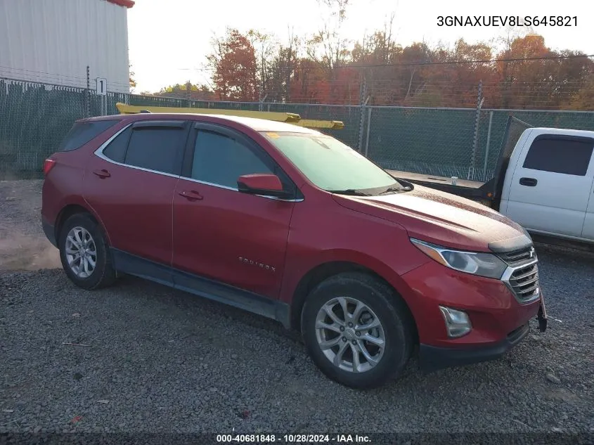 2020 Chevrolet Equinox Awd Lt 1.5L Turbo VIN: 3GNAXUEV8LS645821 Lot: 40681848