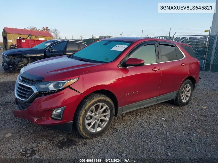 2020 Chevrolet Equinox Awd Lt 1.5L Turbo VIN: 3GNAXUEV8LS645821 Lot: 40681848