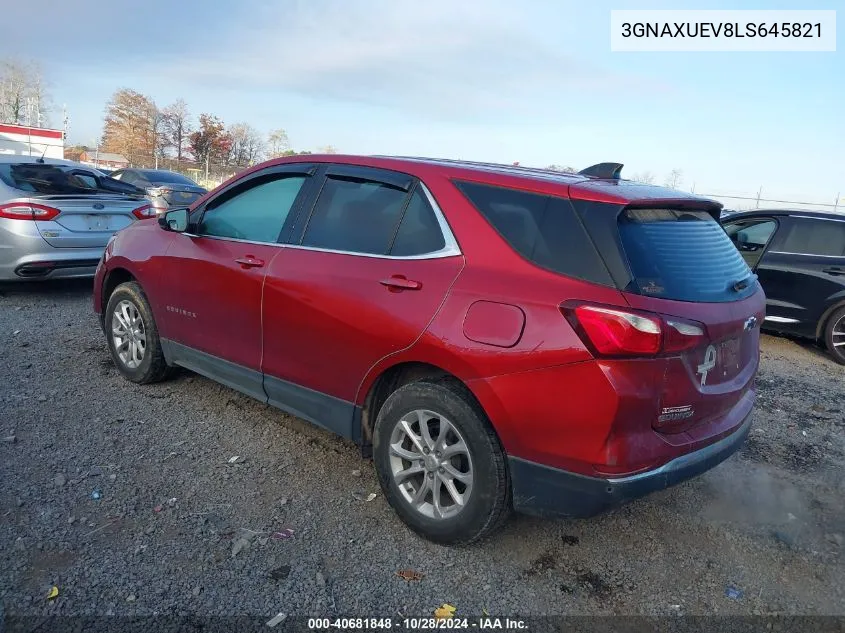 2020 Chevrolet Equinox Awd Lt 1.5L Turbo VIN: 3GNAXUEV8LS645821 Lot: 40681848