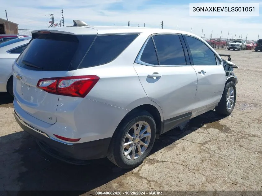 2020 Chevrolet Equinox Fwd Lt 1.5L Turbo VIN: 3GNAXKEV5LS501051 Lot: 40682428