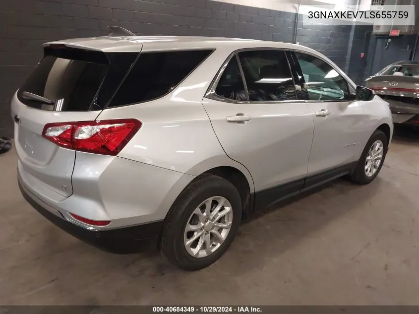 2020 Chevrolet Equinox Fwd Lt 1.5L Turbo VIN: 3GNAXKEV7LS655759 Lot: 40684349