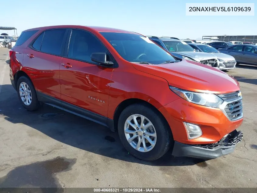 2020 Chevrolet Equinox Fwd Ls VIN: 2GNAXHEV5L6109639 Lot: 40685321