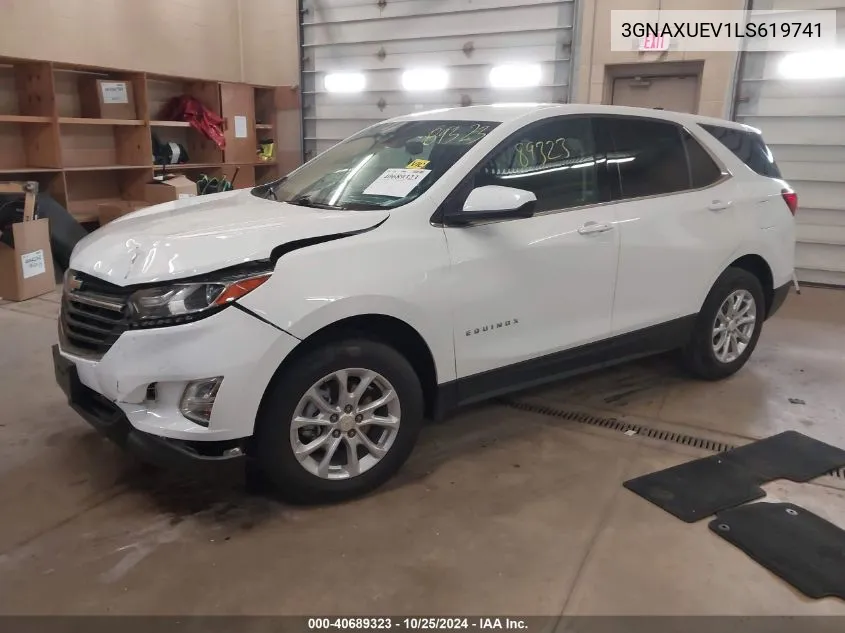 2020 Chevrolet Equinox Awd Lt 1.5L Turbo VIN: 3GNAXUEV1LS619741 Lot: 40689323