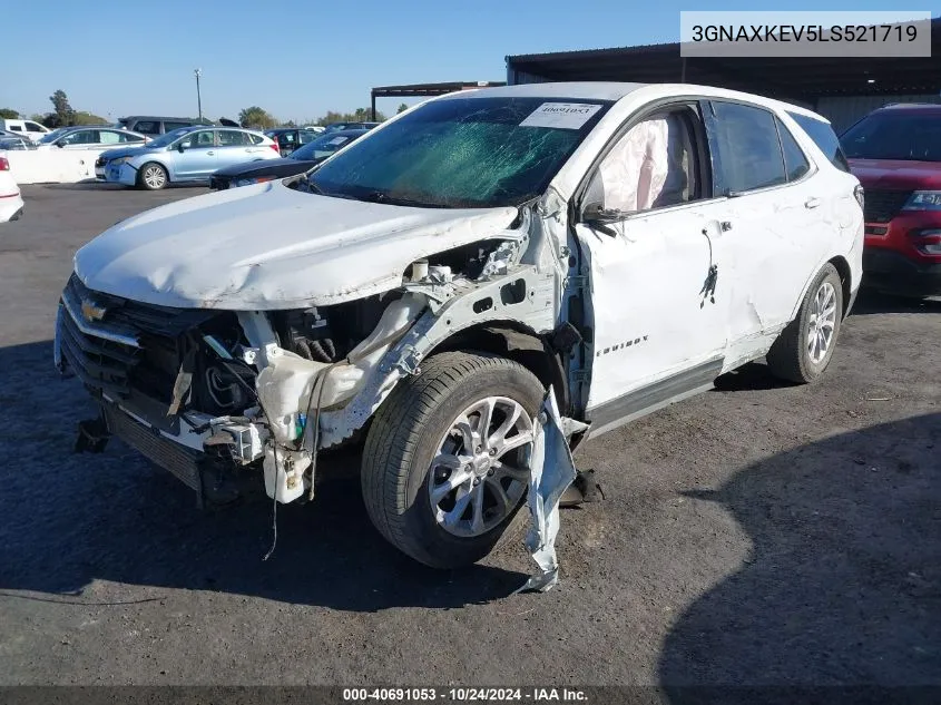 2020 Chevrolet Equinox Fwd Lt 1.5L Turbo VIN: 3GNAXKEV5LS521719 Lot: 40691053