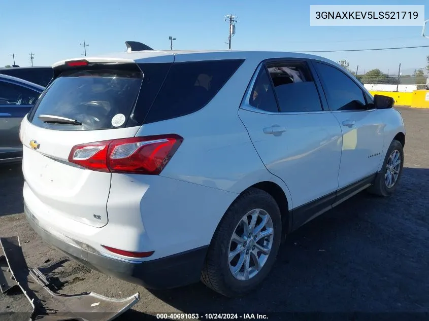 2020 Chevrolet Equinox Fwd Lt 1.5L Turbo VIN: 3GNAXKEV5LS521719 Lot: 40691053