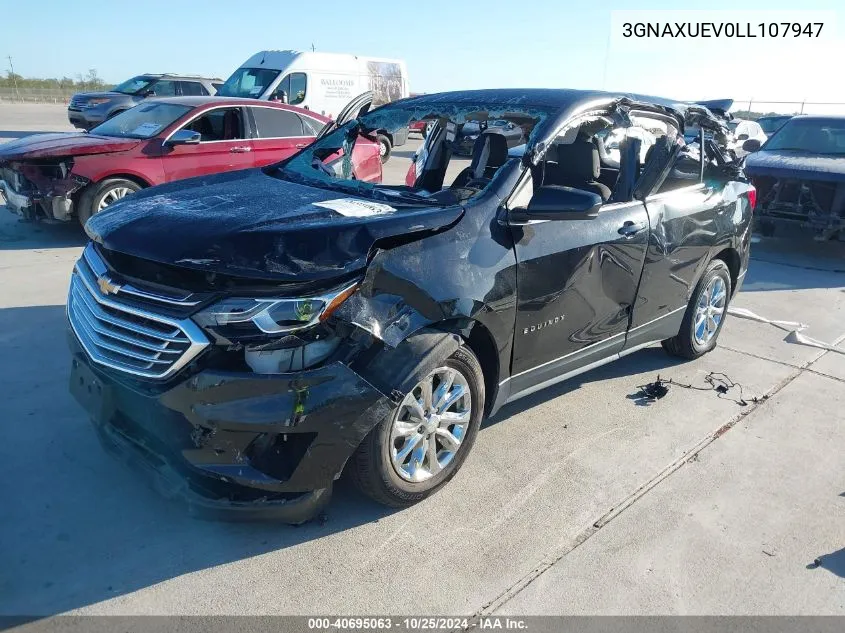 2020 Chevrolet Equinox Awd Lt 1.5L Turbo VIN: 3GNAXUEV0LL107947 Lot: 40695063