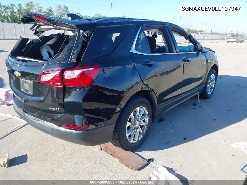 2020 Chevrolet Equinox Awd Lt 1.5L Turbo VIN: 3GNAXUEV0LL107947 Lot: 40695063