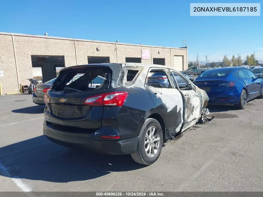 2020 Chevrolet Equinox Fwd Ls VIN: 2GNAXHEV8L6187185 Lot: 40696326