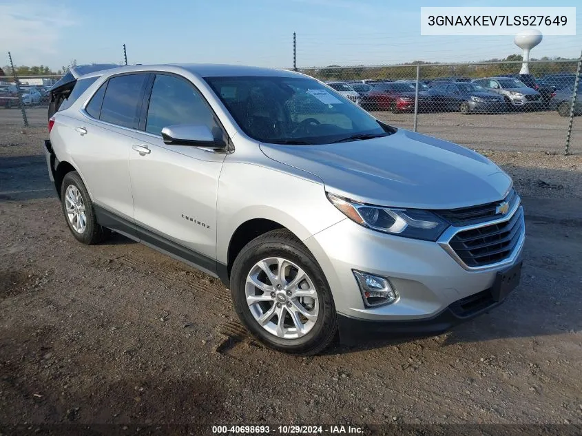 2020 Chevrolet Equinox Fwd Lt 1.5L Turbo VIN: 3GNAXKEV7LS527649 Lot: 40698693