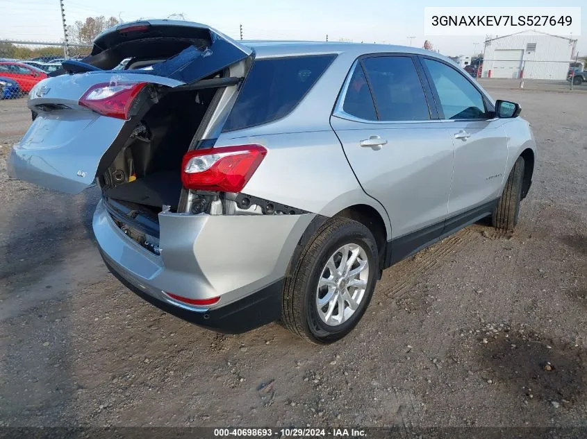 2020 Chevrolet Equinox Fwd Lt 1.5L Turbo VIN: 3GNAXKEV7LS527649 Lot: 40698693