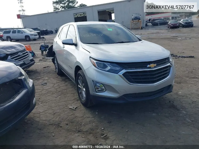 2020 Chevrolet Equinox Fwd Lt 1.5L Turbo VIN: 3GNAXKEV4LS707767 Lot: 40698772