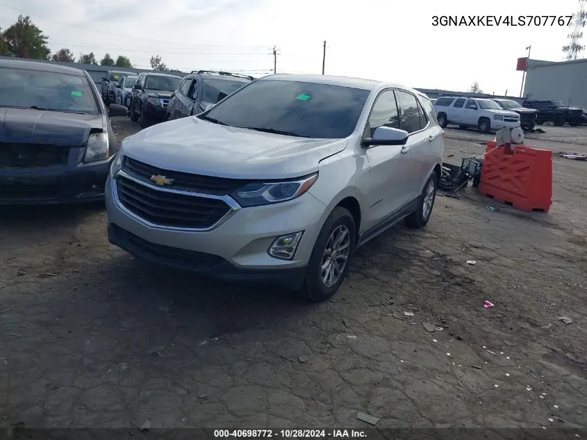 2020 Chevrolet Equinox Fwd Lt 1.5L Turbo VIN: 3GNAXKEV4LS707767 Lot: 40698772