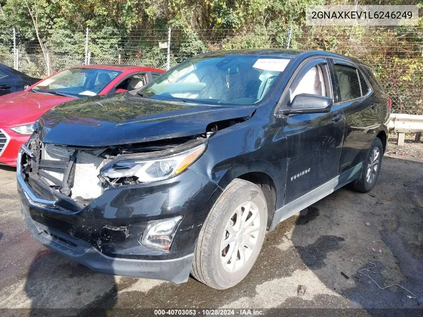 2020 Chevrolet Equinox Fwd Lt 1.5L Turbo VIN: 2GNAXKEV1L6246249 Lot: 40703053