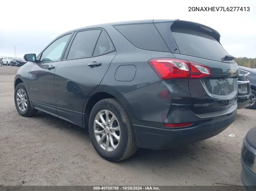 2020 Chevrolet Equinox Fwd Ls VIN: 2GNAXHEV7L6277413 Lot: 40705789