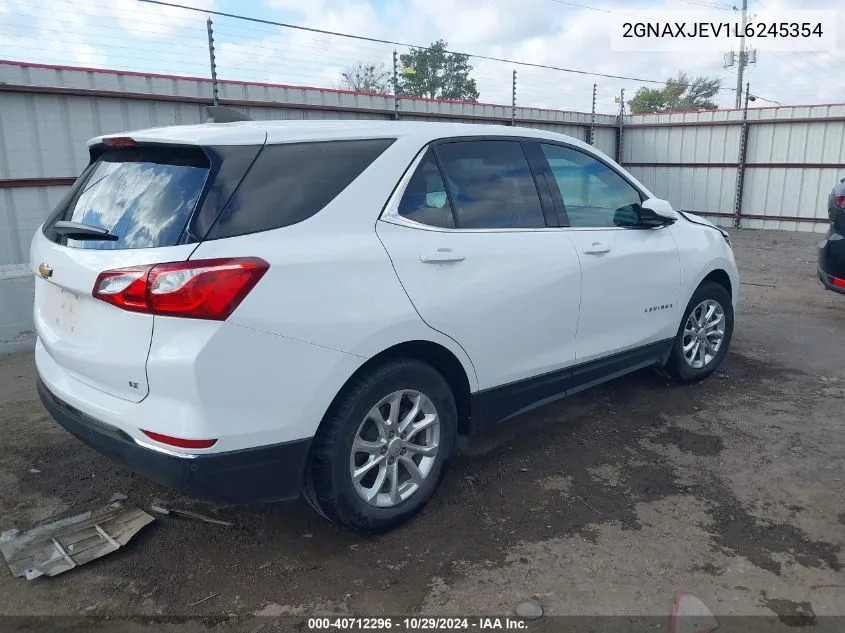 2020 Chevrolet Equinox Fwd 2Fl VIN: 2GNAXJEV1L6245354 Lot: 40712296